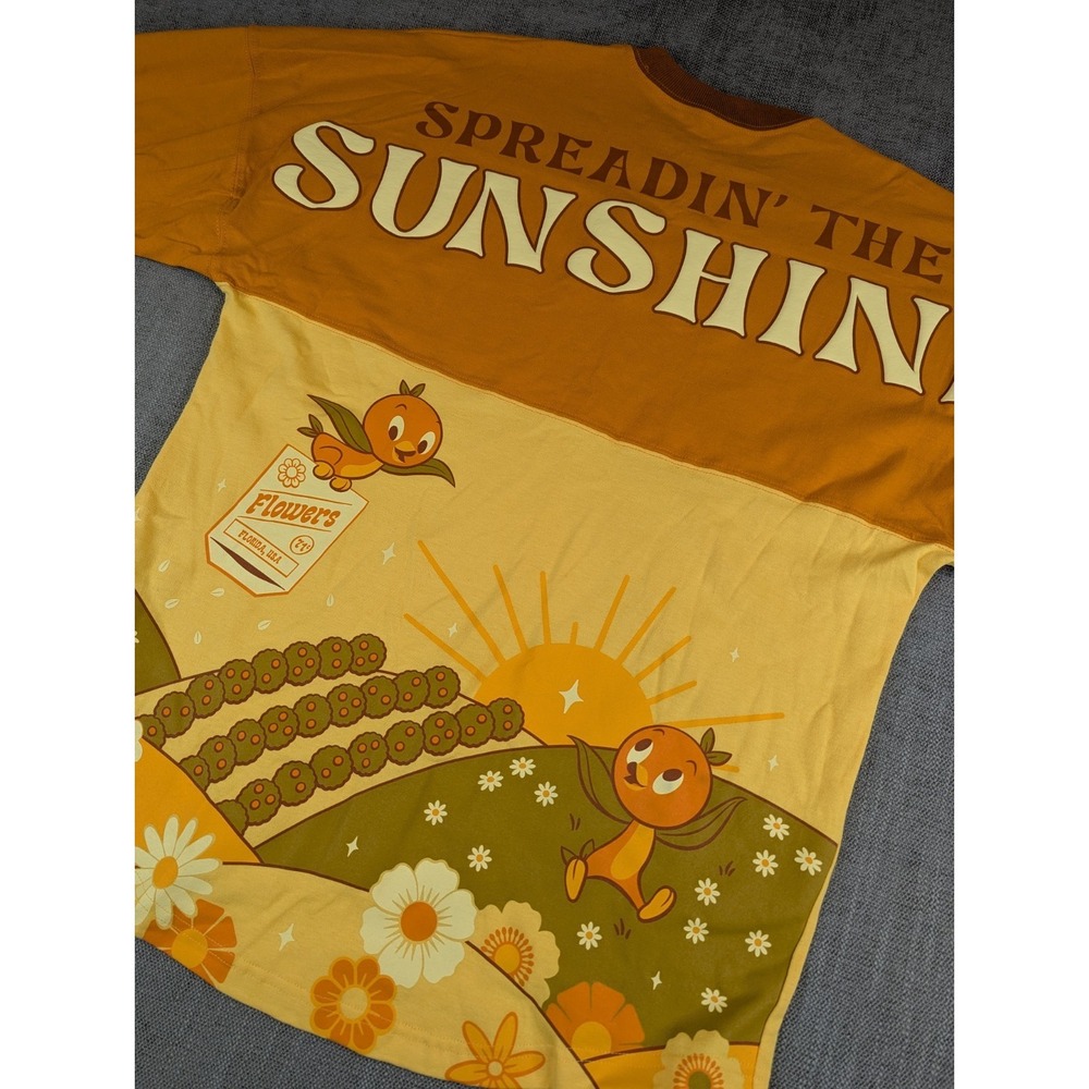 Disney Spirit Jersey Unisex S Orange Bird Spreading The Sunshine Epcot Parks AOP